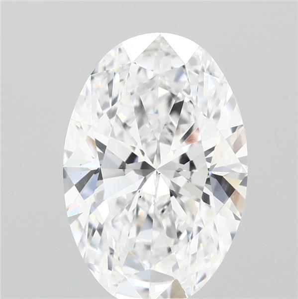 3.52 Carat Oval Lab Grown Diamond, Excellent Polish, E Color, VS1 Clarity