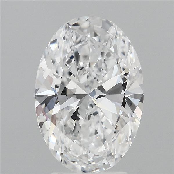 3.53 Carat Oval Lab Grown Diamond, Excellent Polish, D Color, FL Clarity