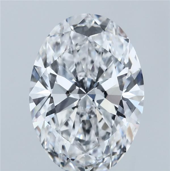3.58 Carat Oval Lab Grown Diamond, Excellent Polish, D Color, VVS1 Clarity