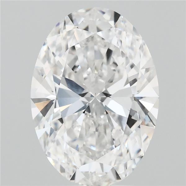 4.02 Carat Oval Lab Grown Diamond, Excellent Polish, E Color, VVS1 Clarity