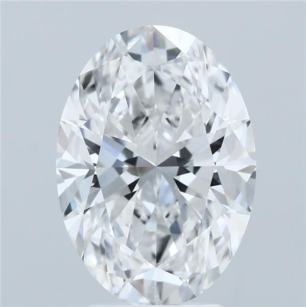 4.05 Carat Oval Lab Grown Diamond, Excellent Polish, E Color, VVS2 Clarity