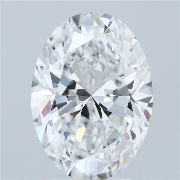 4.06 Carat Oval Lab Grown Diamond, Excellent Polish, D Color, VS1 Clarity