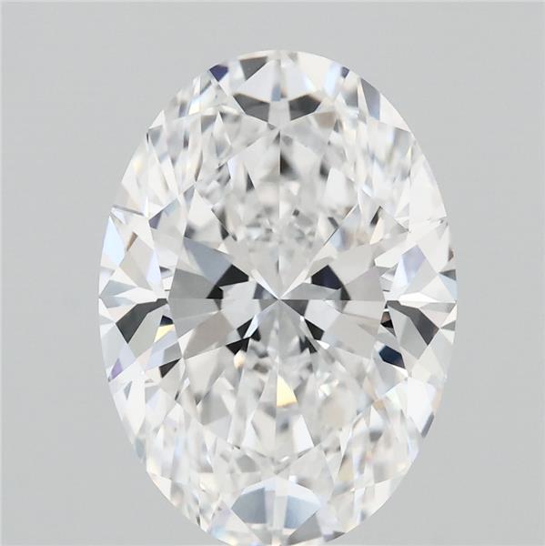 4.08 Carat Oval Lab Grown Diamond, Excellent Polish, E Color, VVS1 Clarity