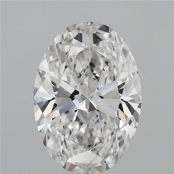 4.09 Carat Oval Lab Grown Diamond, Excellent Polish, E Color, VS2 Clarity
