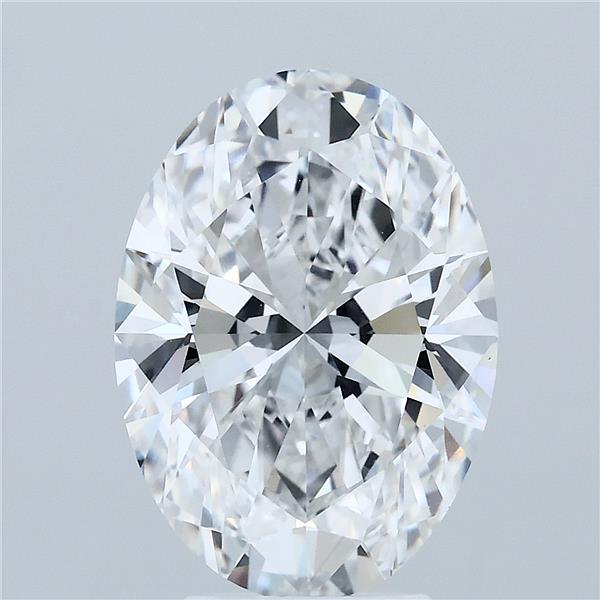 4.09 Carat Oval Lab Grown Diamond, Excellent Polish, E Color, VVS2 Clarity