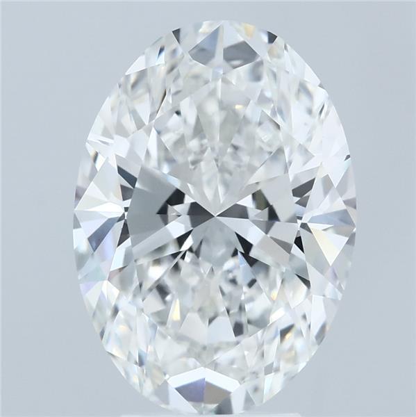 4.54 Carat Oval Lab Grown Diamond, Excellent Polish, F Color, VVS2 Clarity