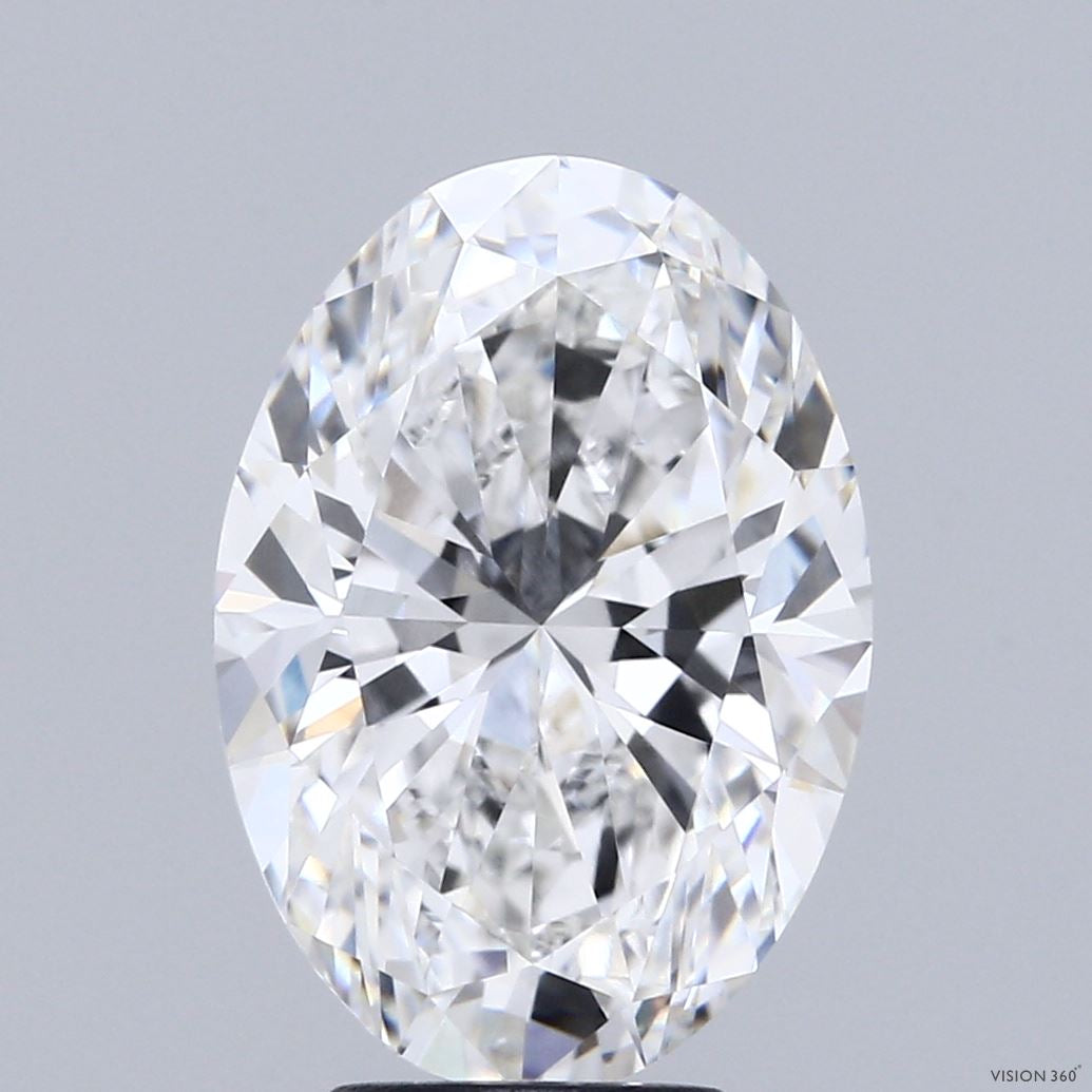 4.95 Carat Oval Lab Grown Diamond, Excellent Polish, E Color, VVS1 Clarity