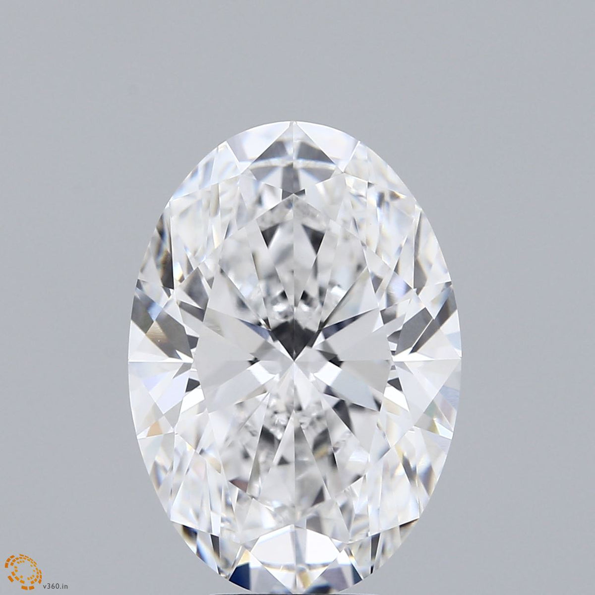 6.75 Carat Oval Lab Grown Diamond, Excellent Polish, D Color, VVS2 Clarity