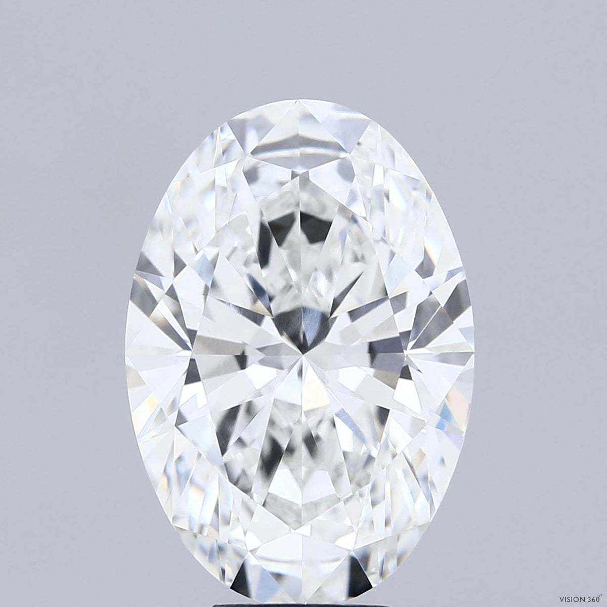 7.08 Carat Oval Lab Grown Diamond, Excellent Polish, E Color, VVS2 Clarity