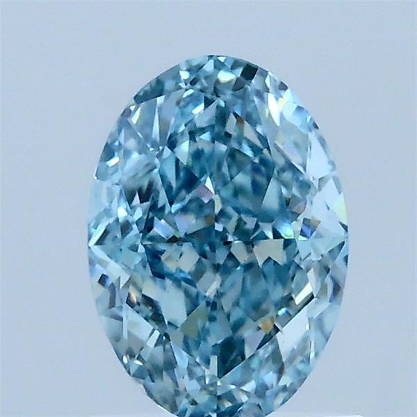 1.16 Carat Oval Lab Grown Diamond, Fancy Vivid Blue Color, VVS2 Clarity
