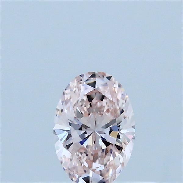 0.32 Carat Oval Lab Grown Diamond, Very Light Pinkish Brown Color, VVS2 Clarity