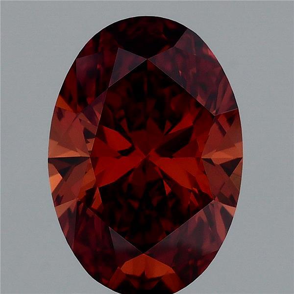 2.51 Carat Oval Lab Grown Diamond, Fancy Vivid Orange Color, VS1 Clarity