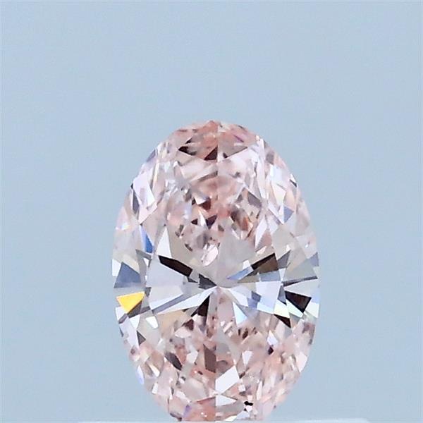 0.38 Carat Oval Lab Grown Diamond, Fancy Vivid Pink Color, VVS2 Clarity