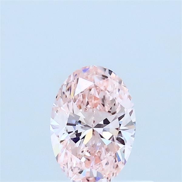 0.36 Carat Oval Lab Grown Diamond, Fancy Intense Pink Color, VVS2 Clarity