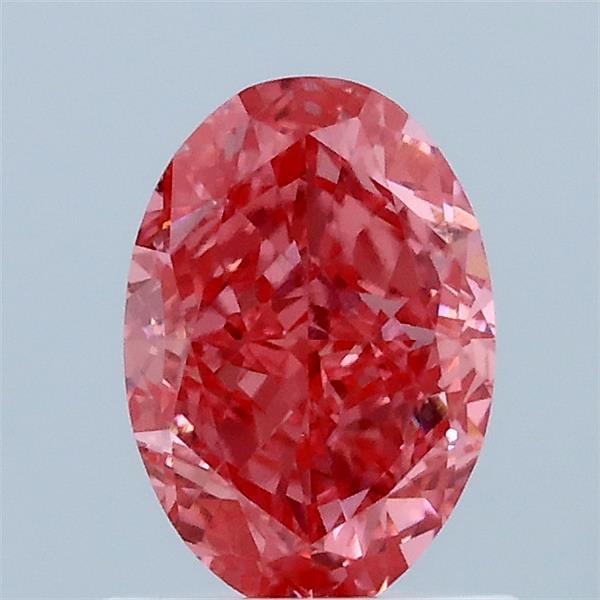 1.13 Carat Oval Lab Grown Diamond, Fancy Vivid Pink Color, VS1 Clarity