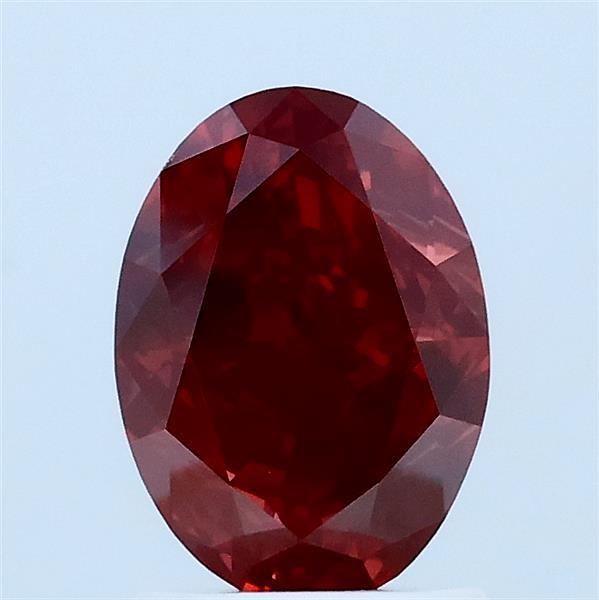 1.54 Carat Oval Lab Grown Diamond, Fancy Vivid Pink Color, VS2 Clarity