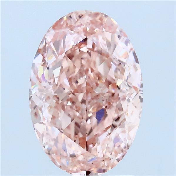 2.22 Carat Oval Lab Grown Diamond, Fancy Vivid Pink Color, VS2 Clarity