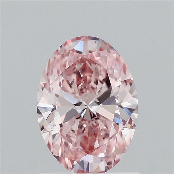 1.20 Carat Oval Lab Grown Diamond, Fancy Vivid Pink Color, VS2 Clarity