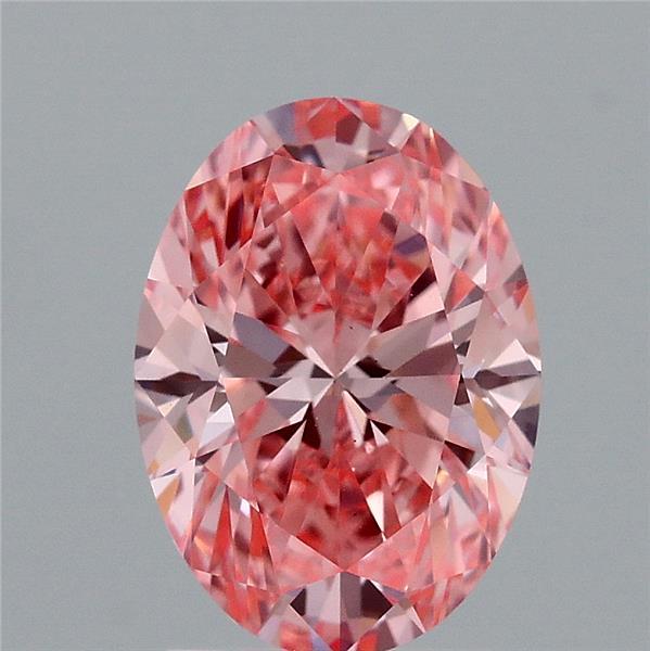 2.07 Carat Oval Lab Grown Diamond, Fancy Vivid Pink Color, VS1 Clarity