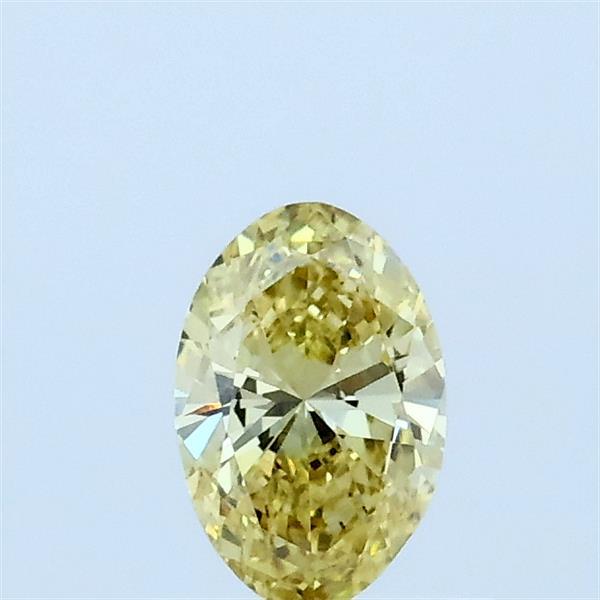 0.31 Carat Oval Lab Grown Diamond, Fancy Intense Yellow Color, VS2 Clarity
