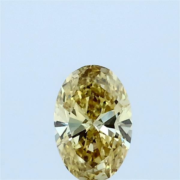 0.30 Carat Oval Lab Grown Diamond, Fancy Intense Yellow Color, VVS2 Clarity