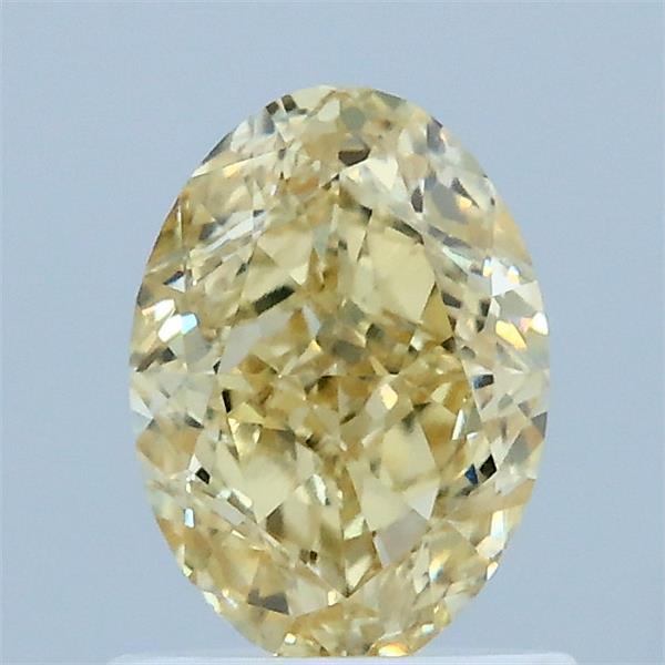 1.09 Carat Oval Lab Grown Diamond, Fancy Intense Yellow Color, VVS2 Clarity