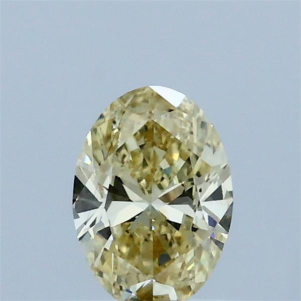 0.50 Carat Oval Lab Grown Diamond, Fancy Intense Yellow Color, VS2 Clarity