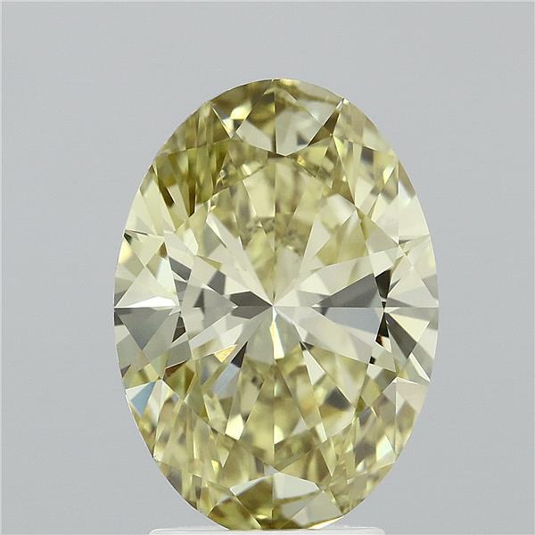 3.01 Carat Oval Lab Grown Diamond, Fancy Intense Yellow Color, VS1 Clarity