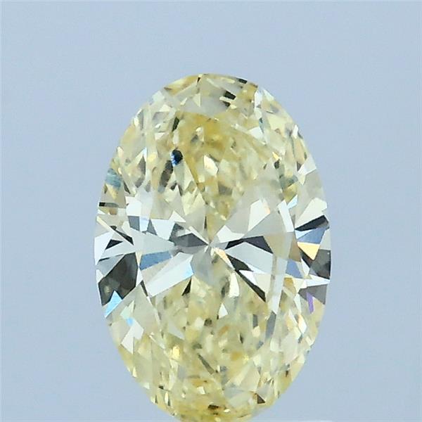 0.83 Carat Oval Lab Grown Diamond, Fancy Intense Yellow Color, VVS2 Clarity