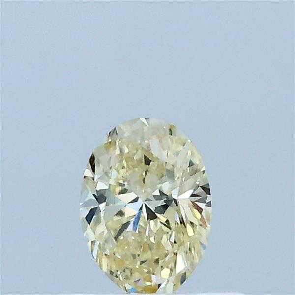 0.31 Carat Oval Lab Grown Diamond, Fancy Light Yellow Color, VVS2 Clarity
