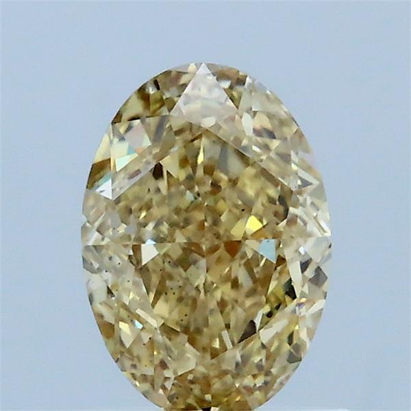 1.03 Carat Oval Lab Grown Diamond, Fancy Yellow Color, VS2 Clarity