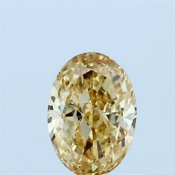 0.55 Carat Oval Lab Grown Diamond, Fancy Yellow Color, VVS2 Clarity