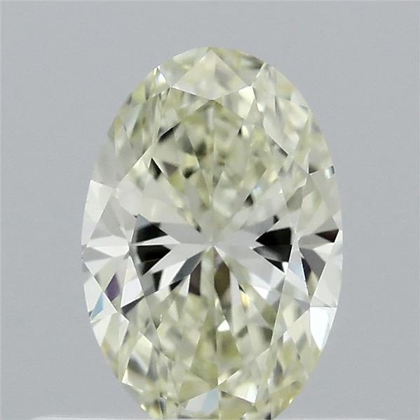 0.47 Carat Oval Lab Grown Diamond, Light Yellow Color, VS1 Clarity