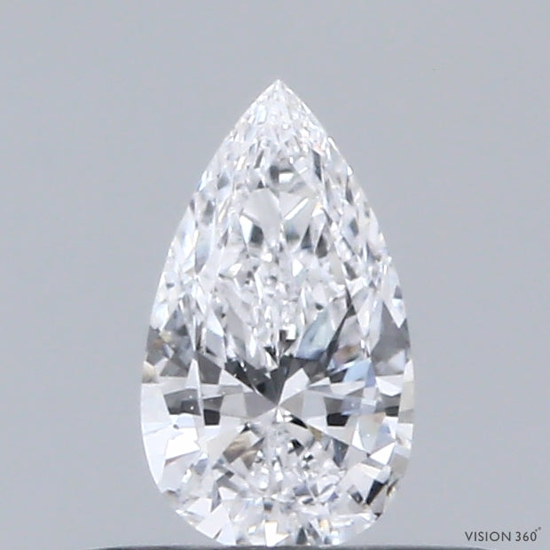 0.30 Carat Pear Lab Grown Diamond, Very Good Polish, D Color, VS2 Clarity