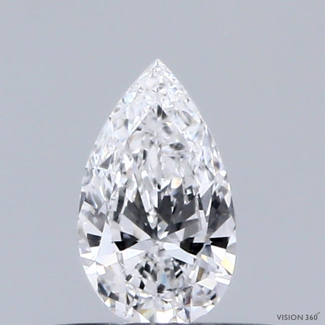 0.30 Carat Pear Lab Grown Diamond, Very Good Polish, D Color, VVS2 Clarity