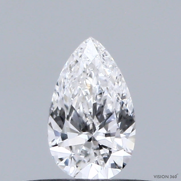 0.30 Carat Pear Lab Grown Diamond, Very Good Polish, D Color, VVS2 Clarity