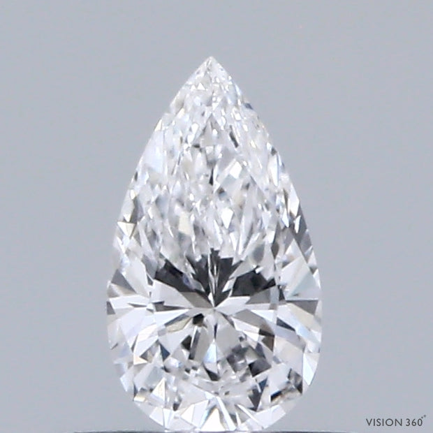0.30 Carat Pear Lab Grown Diamond, Very Good Polish, D Color, VVS2 Clarity