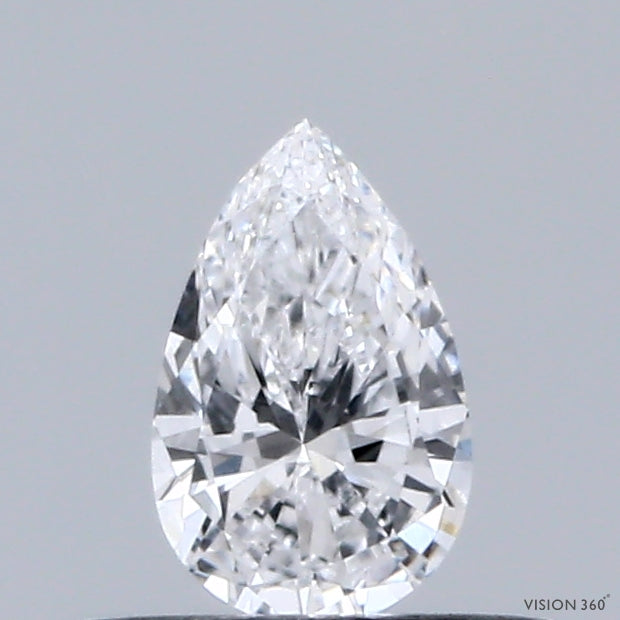 0.30 Carat Pear Lab Grown Diamond, Very Good Polish, D Color, VVS2 Clarity