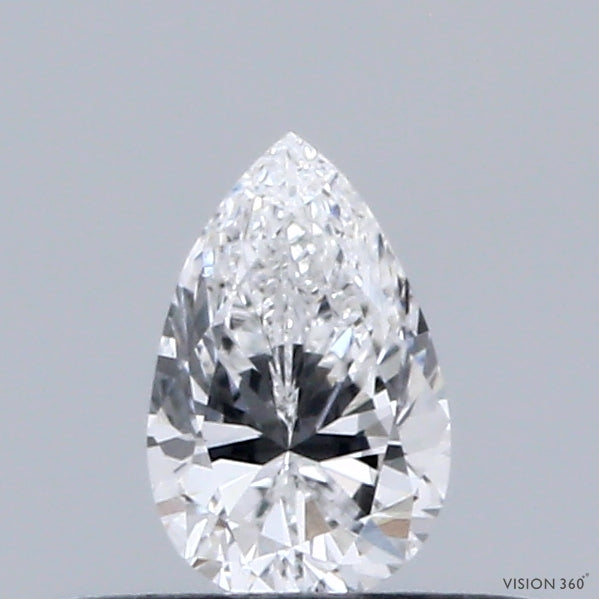 0.31 Carat Pear Lab Grown Diamond, Very Good Polish, D Color, VVS2 Clarity