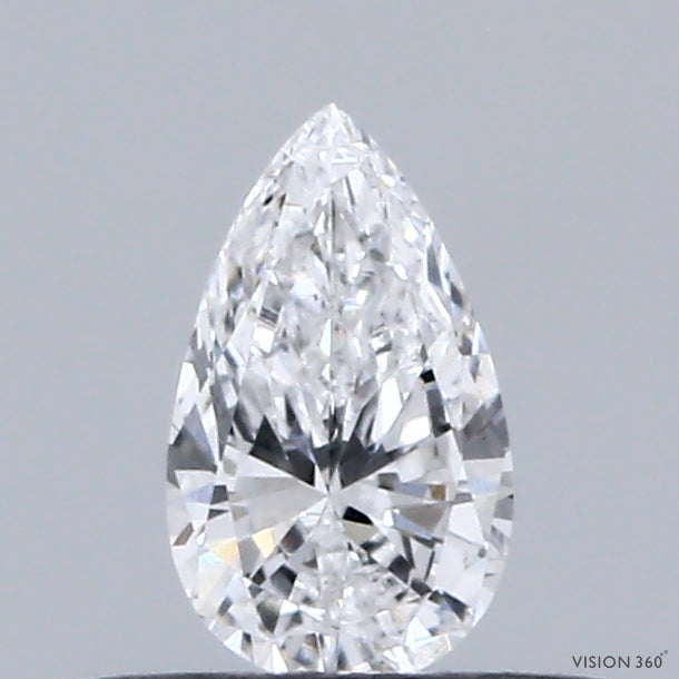 0.32 Carat Pear Lab Grown Diamond, Very Good Polish, D Color, VS1 Clarity