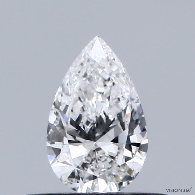 0.33 Carat Pear Lab Grown Diamond, Very Good Polish, E Color, VVS2 Clarity