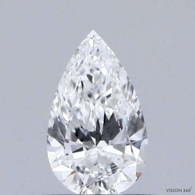 0.34 Carat Pear Lab Grown Diamond, Very Good Polish, D Color, VVS2 Clarity