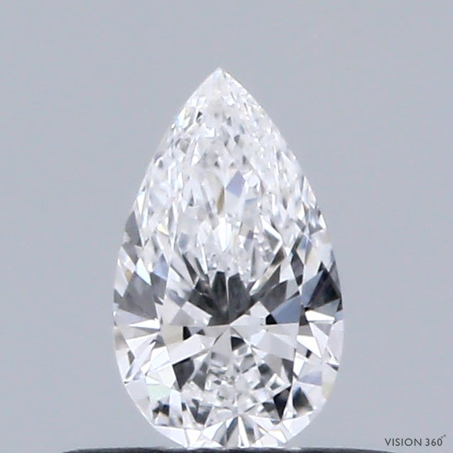 0.35 Carat Pear Lab Grown Diamond, Very Good Polish, D Color, VS1 Clarity