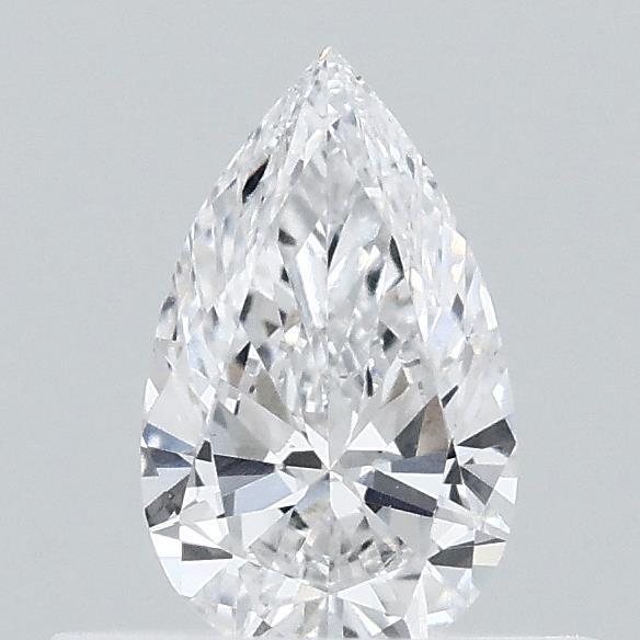 0.36 Carat Pear Lab Grown Diamond, Very Good Polish, D Color, VVS2 Clarity