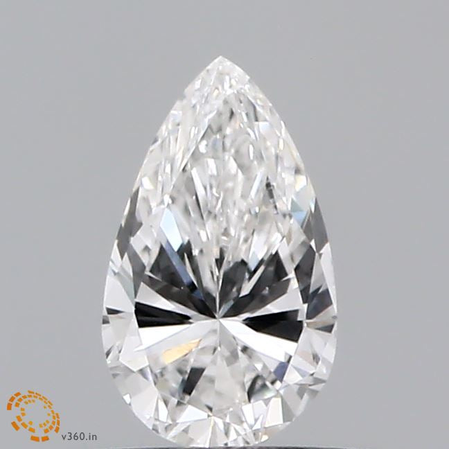 0.37 Carat Pear Lab Grown Diamond, Very Good Polish, E Color, VS1 Clarity