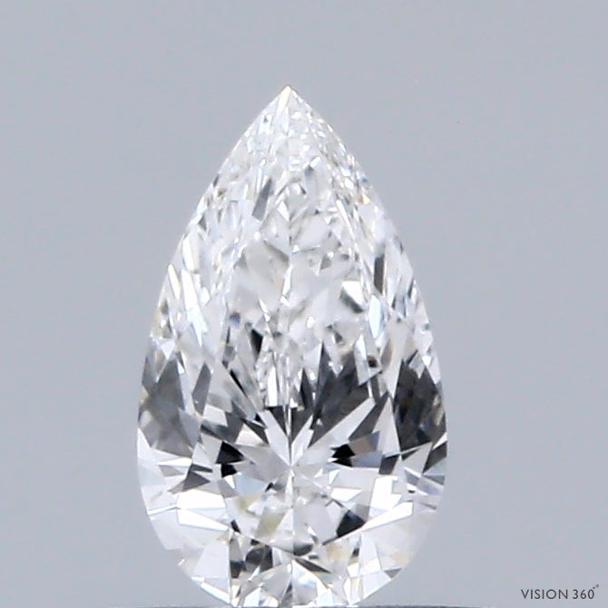 0.38 Carat Pear Lab Grown Diamond, Very Good Polish, E Color, VS1 Clarity