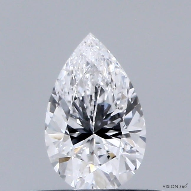 0.39 Carat Pear Lab Grown Diamond, Very Good Polish, D Color, VVS2 Clarity