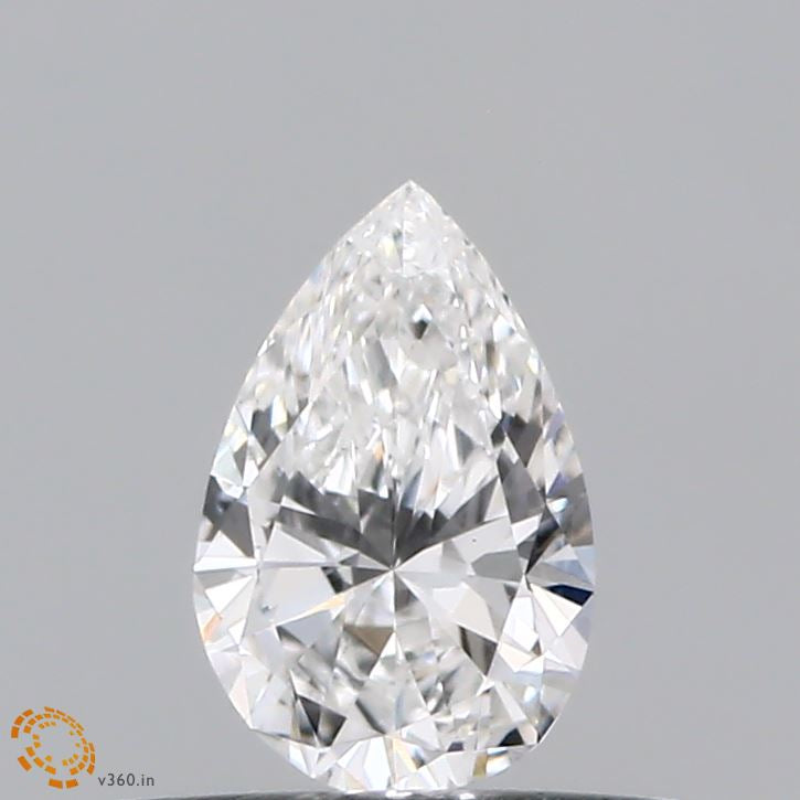 0.39 Carat Pear Lab Grown Diamond, Very Good Polish, E Color, VS1 Clarity