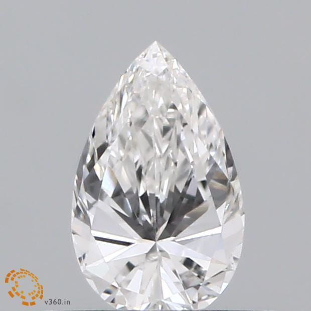 0.39 Carat Pear Lab Grown Diamond, Very Good Polish, E Color, VVS2 Clarity