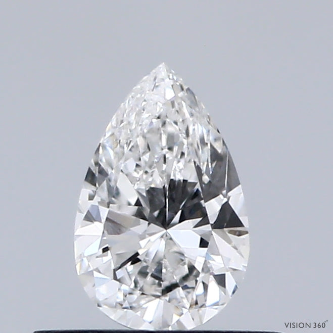 0.41 Carat Pear Lab Grown Diamond, Very Good Polish, E Color, VVS2 Clarity